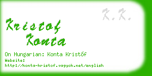 kristof konta business card